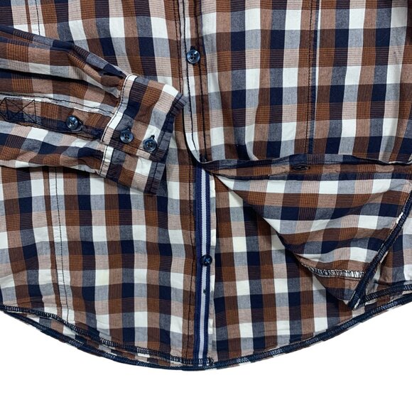 PROJEK RAW long sleeve cotton plaid shirt size medium - Picture 10 of 16